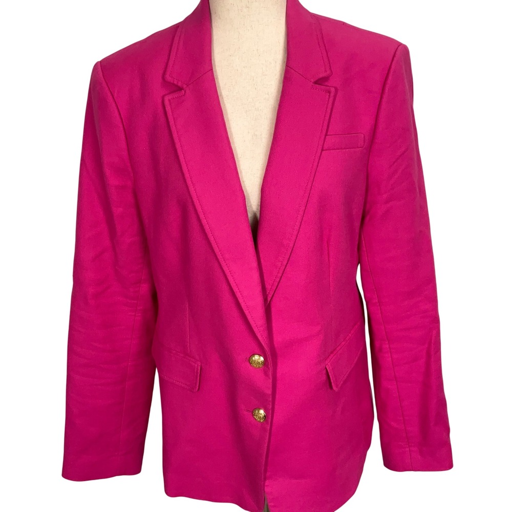 Banana Republic Fuchsia Blazer with Gold Accents